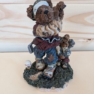 Boyds Bears Rustic Brown and Blue Bear Figurine